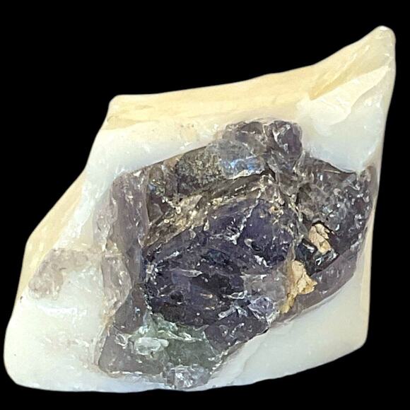 Amethyst Tipped Art Glass Cullet Glowing Manganese Slag Glass #5GX29 - Picture 2 of 7